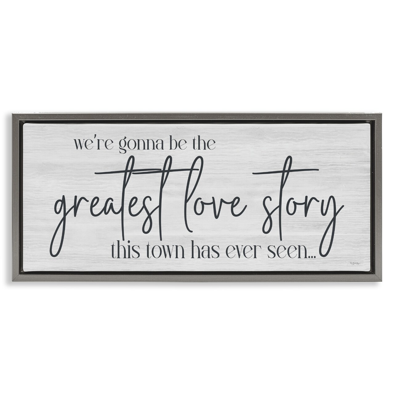Stupell Industries Greatest Love Story Message Floating Frame, design by Susie Boyer